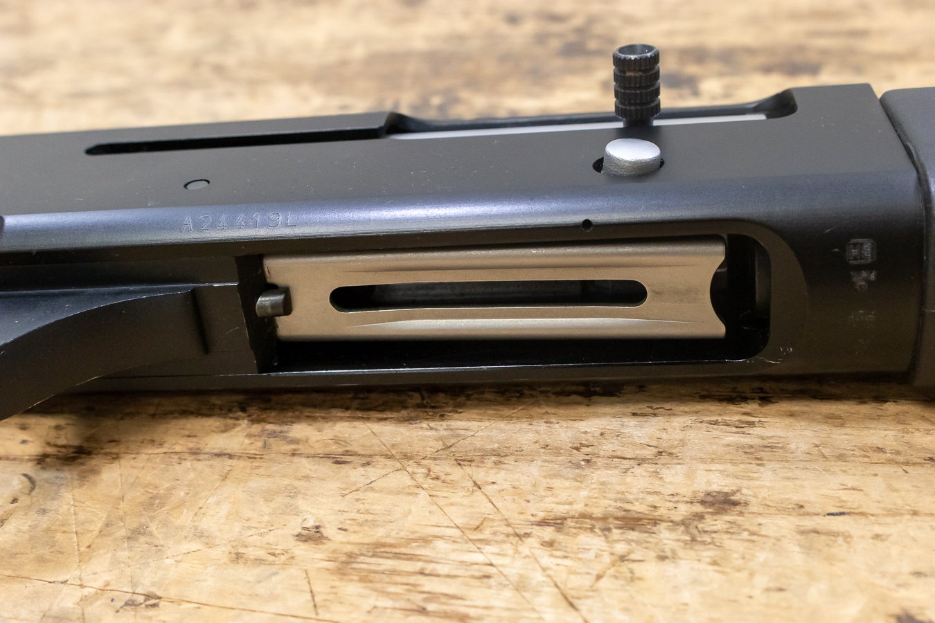 BERETTA 1201FP 12 Gauge Police Trade-In Semi-Auto Shotgun with Pistol Grip Stock and Rifle Sights